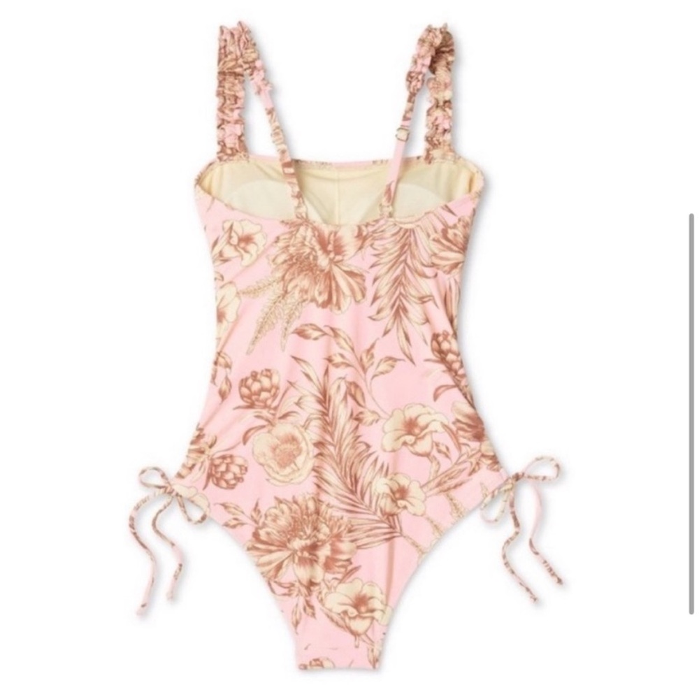 NWT Agua Bendita x Target Blush Floral Flutter Sleeve Swimsuit- Size 12 - Picture 4 of 4